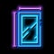 window dimensions neon glow icon illustration