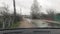 Window glass, rainy day, Rain drops on windshield car