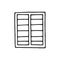 Window icon sketch stained glass architectural design. isolated