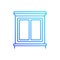 Window interior trim linear vector icon