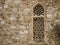 Window of Islamic architecture mosque window Ottoman period stone facade