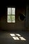 Window light on floor of vintage home