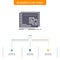 Window, Mac, operational, os, program Business Flow Chart Design with 3 Steps. Glyph Icon For Presentation Background Template