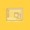 Window, Mac, operational, os, program Flat Line Filled Icon. Beautiful Logo button over yellow background for UI and UX, website