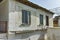 Window of Old houses in village of Panagia, Thassos island, Greece