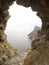 Window in an old stone fortress