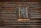 Window old wooden church built of