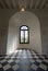 Window overlooking the River Cher in the Medici Gallery at Chateau de Chenonceau in the Loire Valley, central France.