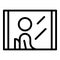 Window passenger icon, outline style