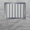 Window In Pokey With Bars. Brick Wall. Vector Jail Break Concept. Prison Grid Isolated.