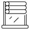 Window roller icon, outline style