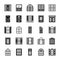 Window shades solid icons