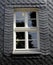 Window in a slate wall, Thuringia, Germany