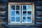 Window of a traditional Norwegian hut