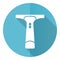 Window vacuum cleaner blue icon, flat design vector illustration in eps 10 for webdesign and mobile applications