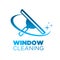 Window Washing Cleaning Squeegee logo Icon