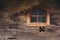 Window on a wooden romanian church