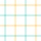 Windowpane pattern seamless in turquoise blue green, yellow, white. Seamless pixel textured background vector for skirt, scarf.