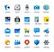 Windows 11 icons pack. Microsoft inspired desktop icon. Computer UI customization. Folder shortcuts. Vector illustration.
