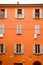 Windows atThe former Jewish ghetto, Bologna Italy