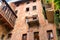 Windows and balconies in the museum courtyard Juliet in Verona