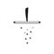 Windows cleanings tool line icon or logo. Cartoon washes, hygiene vector. Washing glass with a squeegee icon or symbol