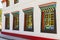 Windows detail of Tibetan Buddhism Temple in Sikkim, India