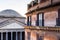 Windows of historical building in the center of Rome