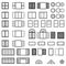 Windows icon set. Window types set. Vector.