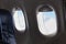 Windows inside an aircraft