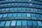 windows in a modern house. Exterior view of Finnish offices in Glass and metal buildings.