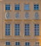 Windows in old buildings. Historical houses in Vienna. Wien. Austria.