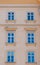 Windows in old buildings. Historical houses in Vienna. Wien. Austria