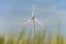 Windpower station in a cornfield