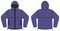 Windproof hooded jacket  parka vector illustration / purple