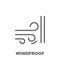 Windproof icon. Element of row matterial icon. Thin line icon for website design and development, app development. Premium icon