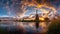 Winds of Twilight: Dutch Windmill Silhouette