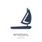 Windsail icon. Trendy flat vector Windsail icon on white background from Nautical collection