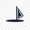 Windsail transparent icon. Windsail symbol design from Nautical