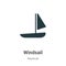 Windsail vector icon on white background. Flat vector windsail icon symbol sign from modern nautical collection for mobile concept