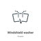 Windshield washer outline vector icon. Thin line black windshield washer icon, flat vector simple element illustration from