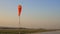 A windsock at an airfield