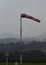 Windsock indicating stormy winds on an airport