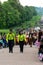 Windsor, UK - May 18 2019: The Household Cavalry mark their departure from Comberme Barracks