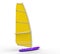 Windsurf board - yellow sail