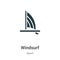 Windsurf vector icon on white background. Flat vector windsurf icon symbol sign from modern sport collection for mobile concept