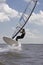 Windsurfer jumping