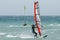 Windsurfer rides in the Black sea. Anapa, Russia