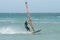 Windsurfer rides in the Black sea. Anapa, Russia