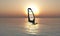 Windsurfer in the sunset